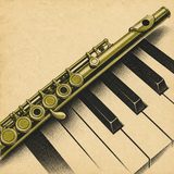 A drawn plate of the keyboards