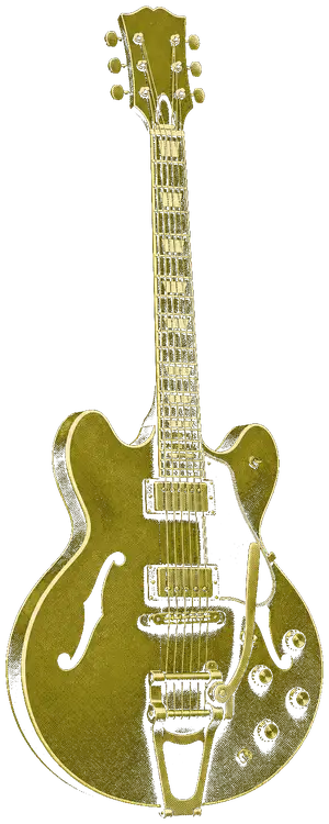 Original artwork for this archive: a hollow-body electric guitar standing in front of the record